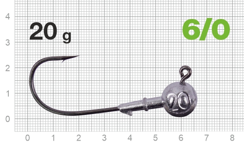 Джиг-головка Nautilus Power 120 NP-1608 hook №6/0, 20гр, 4шт