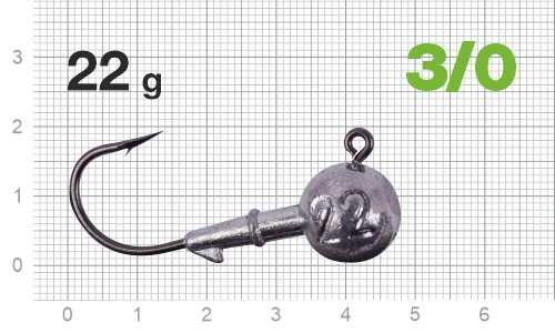 Джиг-головка Nautilus Power 120 NP-1608 hook №3/0, 22гр, 4шт