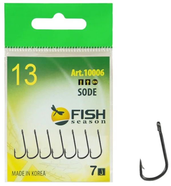 Крючок Одинарный Fish Season SODE-RING №13 7шт