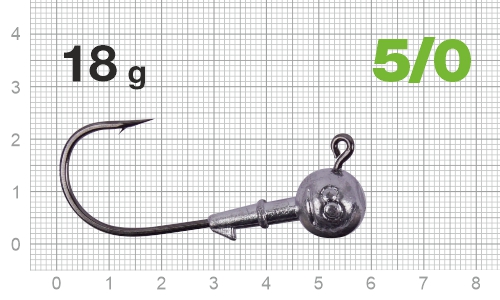 Джиг-головка Nautilus Power 120 NP-1608 hook №5/0, 18гр, 4шт