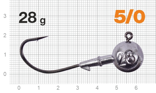 Джиг-головка Nautilus Corner 120 NC-2218 hook №5/0, 28г, 3шт