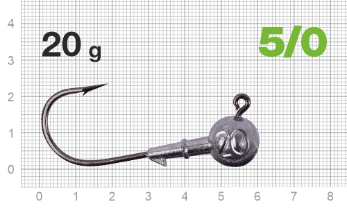 Джиг-головка Nautilus Power 120 NP-1608 hook №5/0, 20гр, 4шт