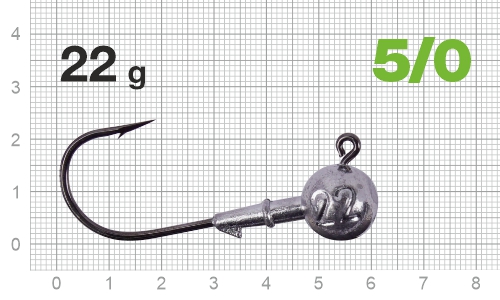 Джиг-головка Nautilus Power 120 NP-1608 hook №5/0, 22гр, 4шт