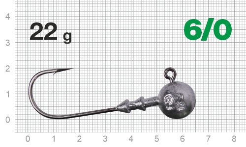 Джиг-головка Nautilus Long Power NLP-1110 hook №6/0, 22гр, 2шт