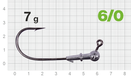 Джиг-головка Nautilus Power 120 NP-1608 hook №6/0,  7гр, 5шт