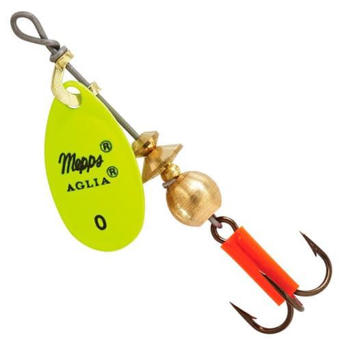 Блесна вращающаяся Mepps Aglia Fluo 0, 2,5г #Chartreuse