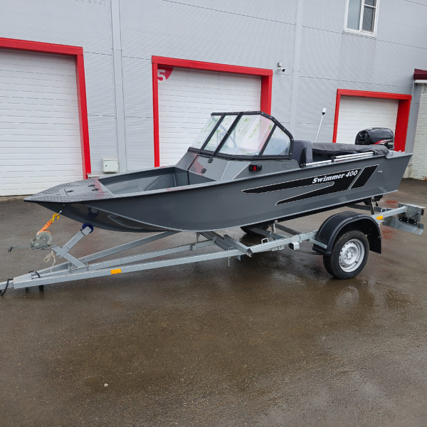 Лодка ПНД Swimmer 400Z с мотором.