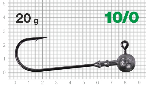 Джиг-головка Nautilus Long Power NLP-1110 hook №10/0, 20гр, 2шт