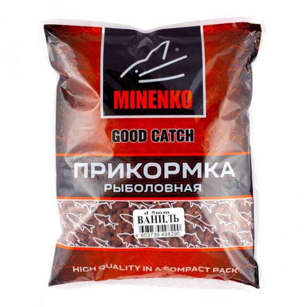 Прикормка гранулированная 5мм Minenko "Good Catch" 0,7кг #Ваниль