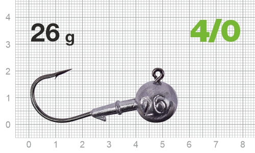 Джиг-головка Nautilus Power 120 NP-1608 hook №4/0, 26гр, 3шт