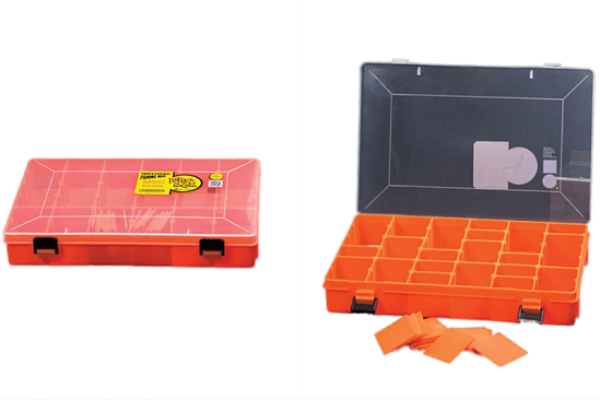 Коробка рыболовная LureMax 5308 275x195x45, оранжевая