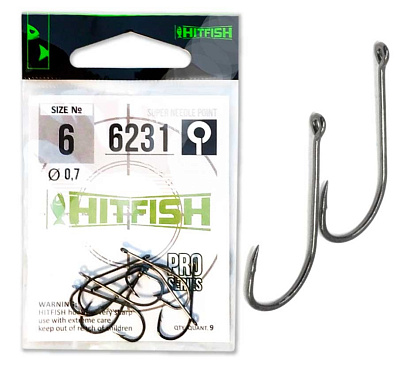 Крючок Одинарный HitFish 6231 №12 11шт
