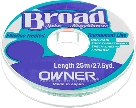 Монофильная леска Owner Broad 25м, 0,14мм, 2,2кг