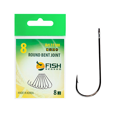 Крючок Одинарный Fish Crystal Round Bent Joint №8 8шт