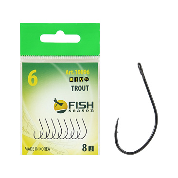 Крючок Одинарный Fish Crystal Trout №6 8шт