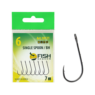 Крючок Одинарный Fish Crystal Single Spoon Baitholder №6 7шт