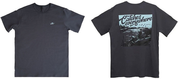 Футболка Narval Fishing T-shirt Catches Everywhere Graphite #XL