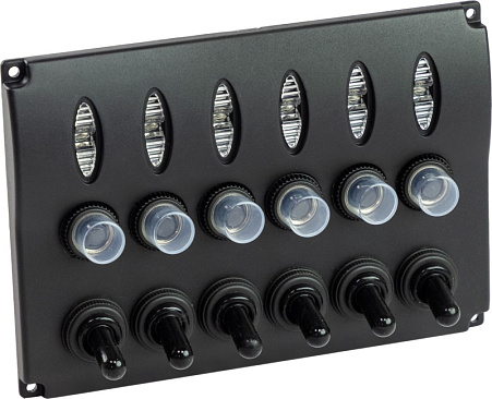 Панель переключателей AAA 6 переключателей, индикация, автоматы