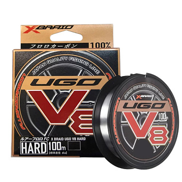 Флюорокарбон YGK X-Braid F-UGO V8 Hard 100м, 2,0PE Флюорокарбон YGK X-Braid F-UGO V8 Hard 100м, 2,0PE