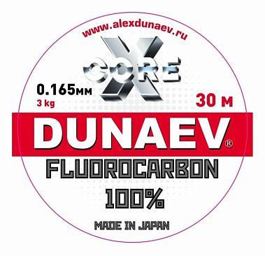 Флюорокарбон Dunaev Fluorocarbon 30м, 0,165мм