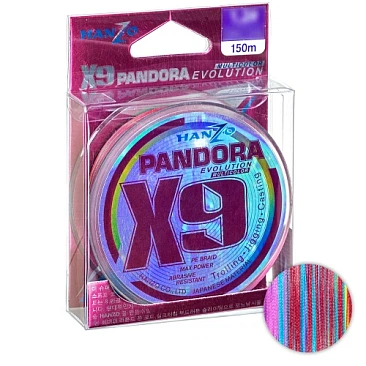 Плетеный шнур Hanzo Pandora Evolution X9 # 0,4 12lb 5,4кг 0,1мм 150м #Мультиколор (Multicolor) Плетеный шнур Hanzo Pandora Evolution X9 # 0,4 12lb 5,4кг 0,1мм 150м #Мультиколор (Multicolor)