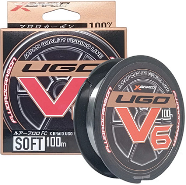 Флюорокарбон YGK X-Braid F-UGO V6 Soft 100м, 2,5PE Флюорокарбон YGK X-Braid F-UGO V6 Soft 100м, 2,5PE