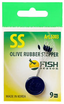 Стопор Fish Crystal оливка, №SS, 9шт
