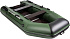 Лодка ПВХ Аква 2900, слань, киль #зеленый/черный