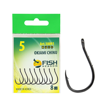 Крючок Одинарный Fish Crystal Okiam Chinu Ring 2BH №5 8шт