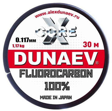 Флюорокарбон Dunaev Fluorocarbon 30м, 0,117мм