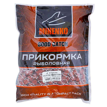 Прикормка гранулированная 10мм Minenko "Good Catch" 0,7кг #Тутти-фрутти Прикормка гранулированная 10мм Minenko "Good Catch" 0,7кг #Тутти-фрутти