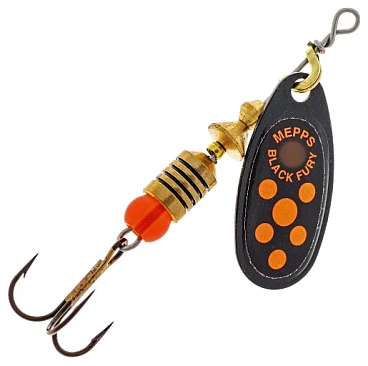 Блесна вращающаяся Mepps Black Fury 2, 4,5г #Black/Orange Блесна вращающаяся Mepps Black Fury 2, 4,5г #Black/Orange